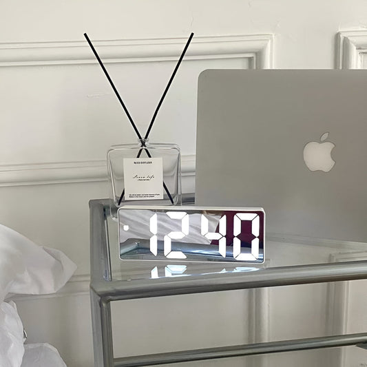 Reloj Despertador Digital LED con Espejo