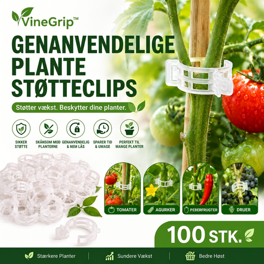 VineGrip™ – Clips de Soporte Reutilizables para Plantas de Jardín