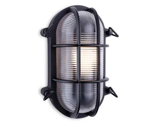 Luz de Bulkhead Cazada Ovalada Carlton, Negra