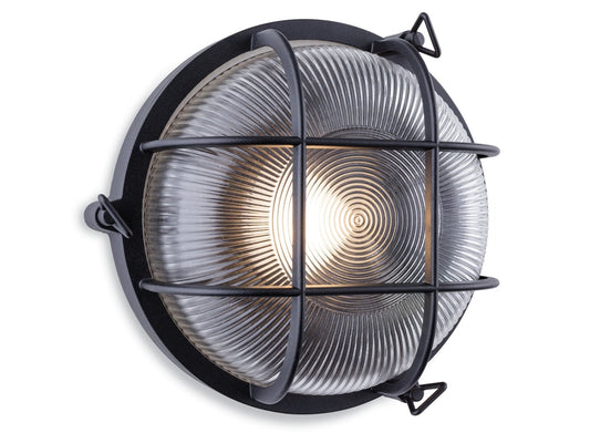 Luz de Bulkhead Redonda Carlton, Negra