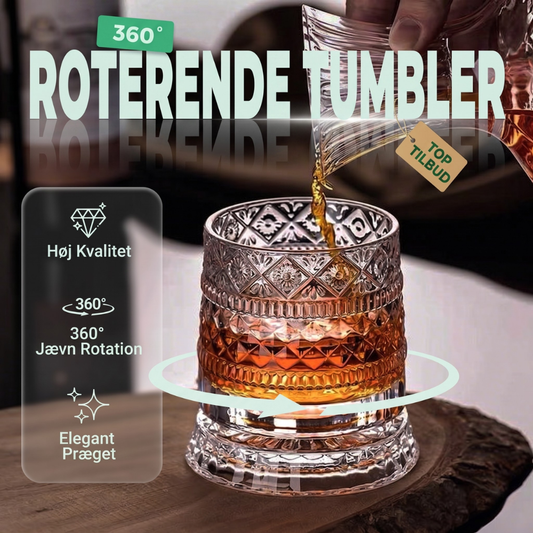 SwirlSip™ – Vaso de whisky de cristal rotativo 360° Premium