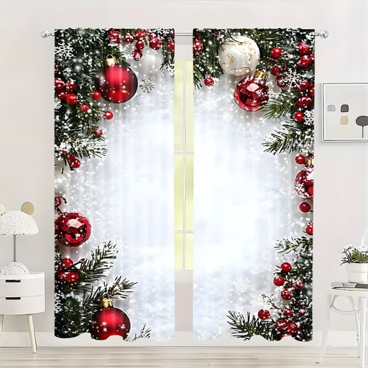 EverJolly™ – Elegante Cortina Navideña Festiva