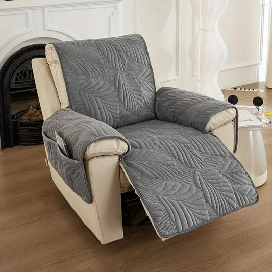 Cubierta para Sillón con Motivo de Hoja Verde