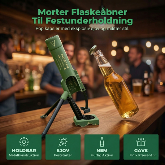 BarBlast™ – Abrebotellas en forma de cañón divertido con lanzador
