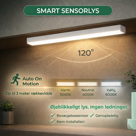 ShinePath™ – Riel LED Inalámbrico Inteligente con Detector de Movimiento