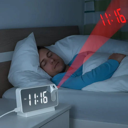 ClockCast™ Proyector nocturno práctico