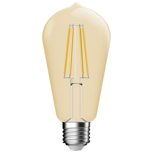 E27 400lm 5.4w ST64 Bombilla LED Filamento Blanca Cálida Regulable