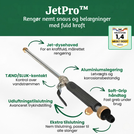 JetPro™ – Boquilla de limpiador de alta presión para manguera de jardín