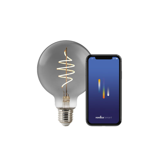 Bombilla Smart Deco G95 Globo E27 100lm, Ahumado