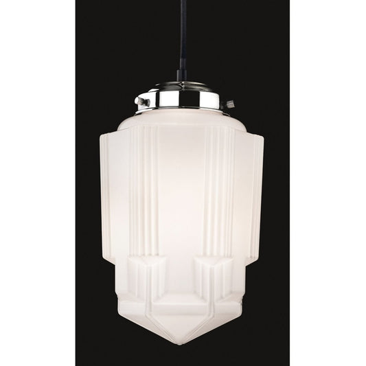 Lámpara Colgante Opalina Art Deco 30cm