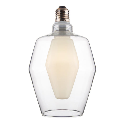 Bombilla LED Dimmable Deco E27 Cono 13, Opalina/Transparente