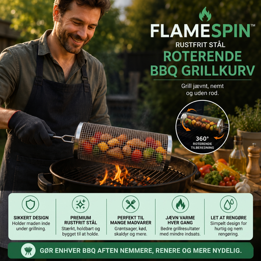 FlameSpin™ – Parrilla Rotativa de Acero Inoxidable
