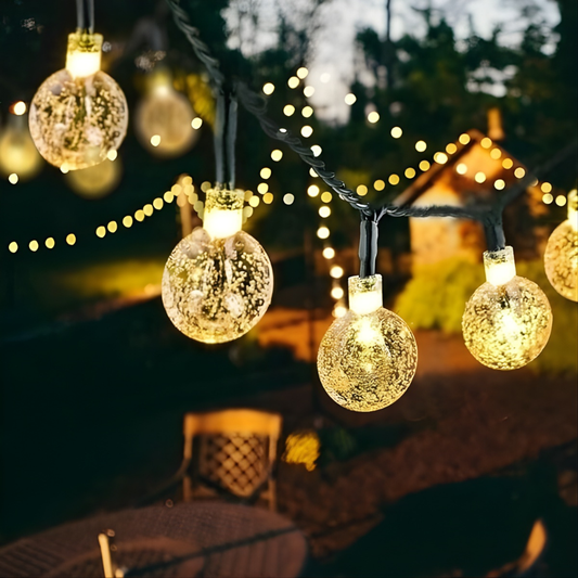 DuskCharm™ – Guirnaldas luminosas impermeables con energía solar y luces de bola