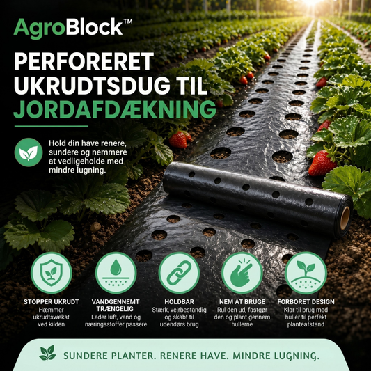 AgroBlock™ – Tela de deshierbe perforada para cobertura del suelo