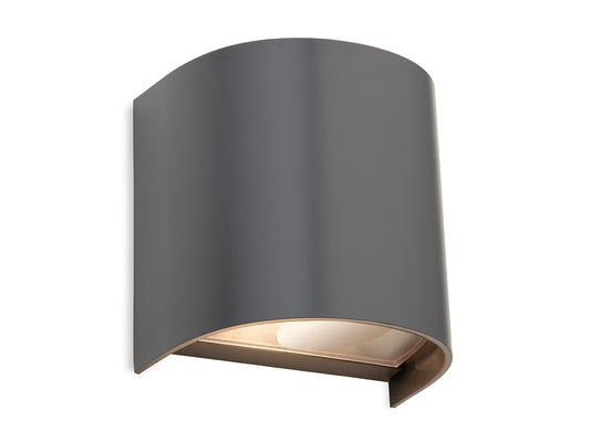 Luz de Pared Exterior de Resina Noon, Grafito