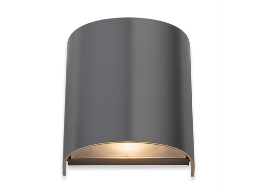 Luz de Pared Exterior de Resina Noon, Grafito