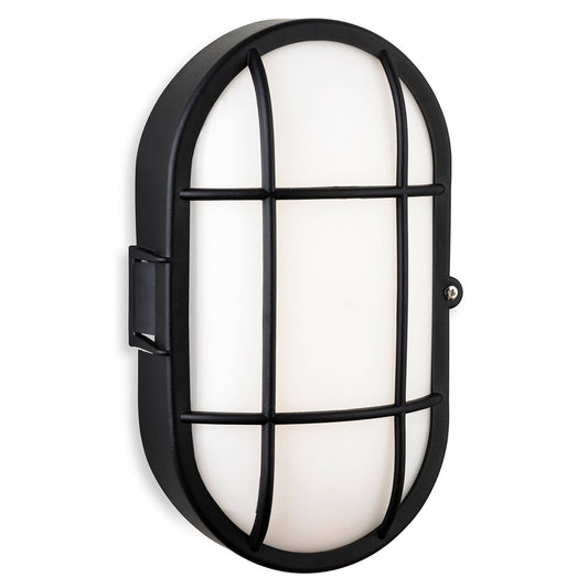 Luz de Bulkhead LED Exterior Morgan Oval Caged