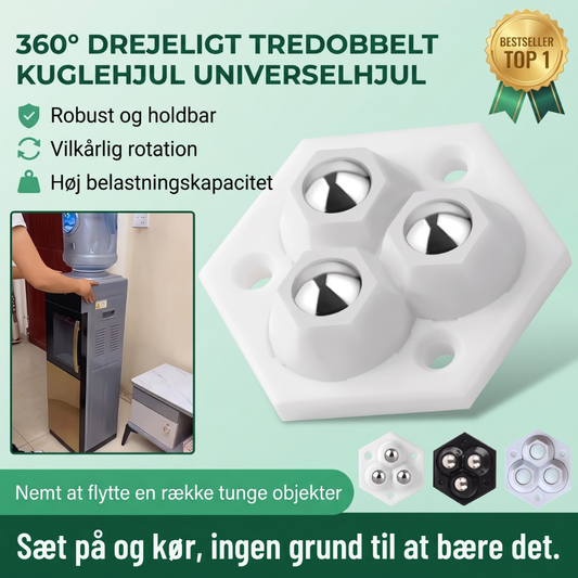 TriGlide™ – Ruedas de bolas triples 360°