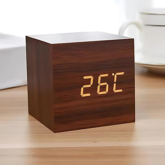 Reloj Despertador LED Moderno en Cubo