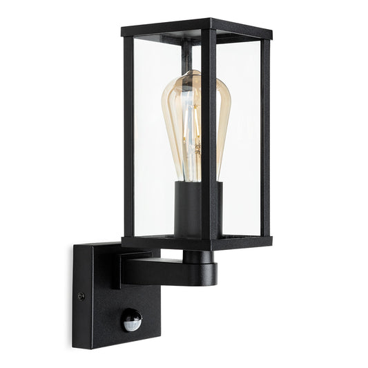 Lámpara de Pared Exterior Tessere PIR, Negra