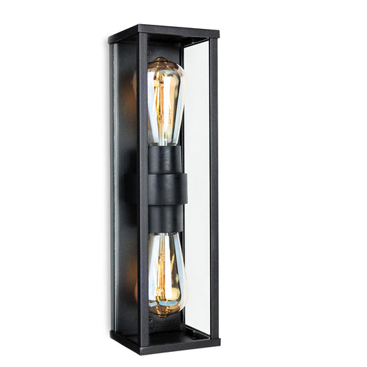 Luz de pared Tessere Square Twin, Negra