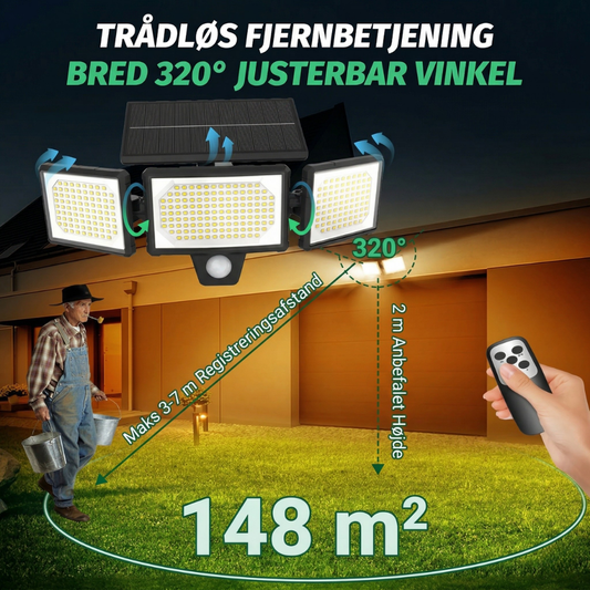 SolarisBeam™ – Lámpara Solar de Pared Exterior con Sensor de Movimiento