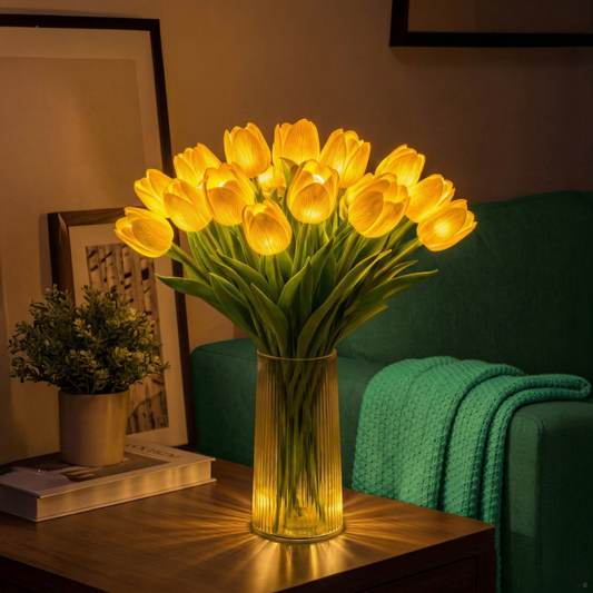 GlowPetal™ – Lámpara LED de Tulipán Romántica