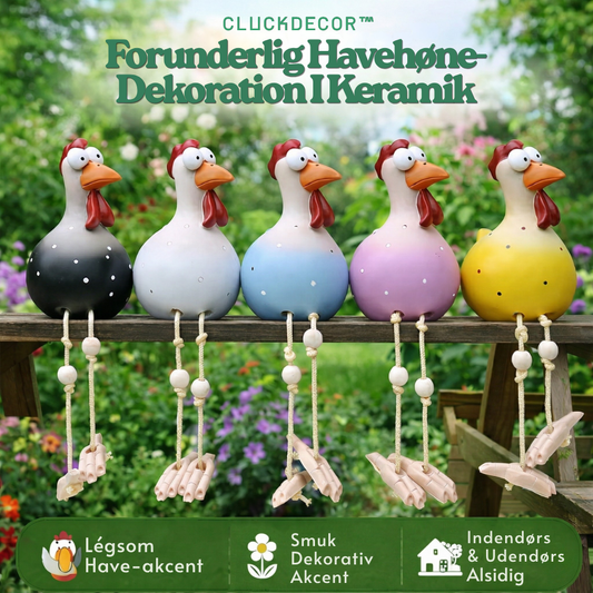 CluckDecor™ – Decoración de Gallina de Jardín de Cerámica