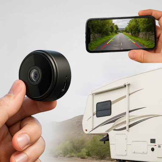 Cámara de Respaldo Inalámbrica HD para RVs, Camiones y Remolques con Visión Nocturna