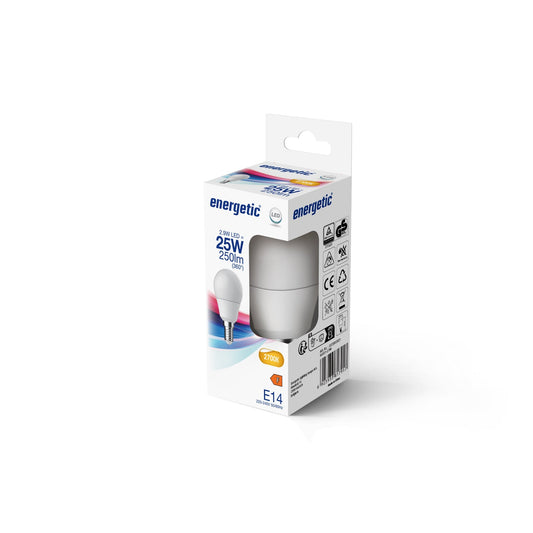G45 | E14 | 250lm | 2700k (equivalente a 25w)