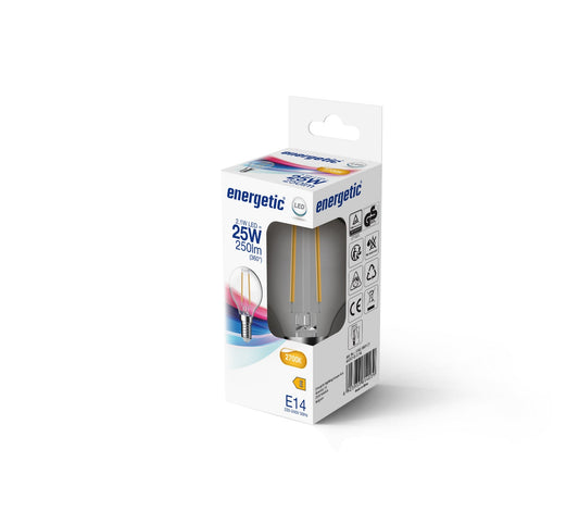 G45 | E14 | 250lm | 2700k (25w eqv)