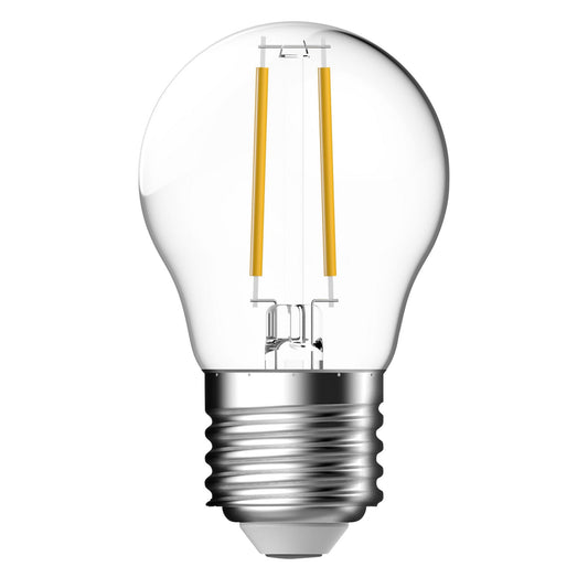 E27 4.8w 470lm G45 Bombilla LED Filamento Blanca Cálida Regulable