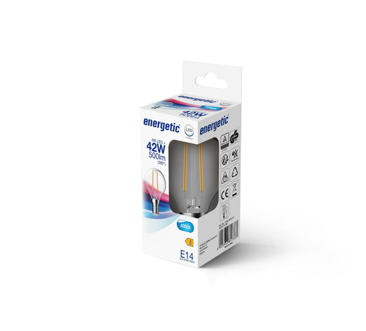 E14 4w 500lm G45 Bombilla LED Filamento Luz Fría