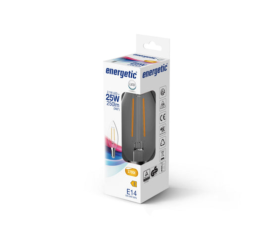 C35 | E14 | 250lm | Blanco Cálido 2700k (equivalente a 25w)
