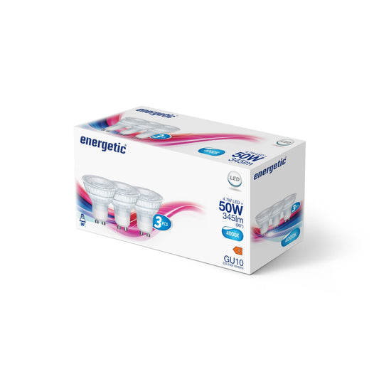 PAR16 | GU10 | 345lm | 4000k (equiv. 50w) Paquete de 3