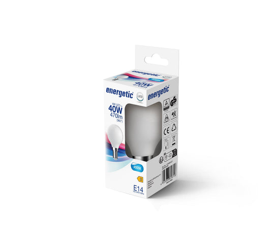 E14 470lm 4.6w G45 Bombilla LED Opalina Blanca Fría