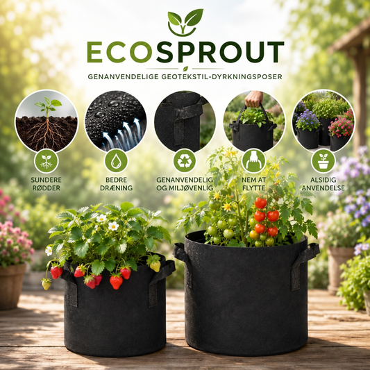 EcoSprout™ – Bolsas de Plantas Reutilizables en Geotextil