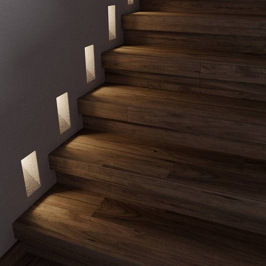 AabanLux: Luz de escalera rectangular de aluminio LED con sensor de movimiento – para pasillos y escaleras