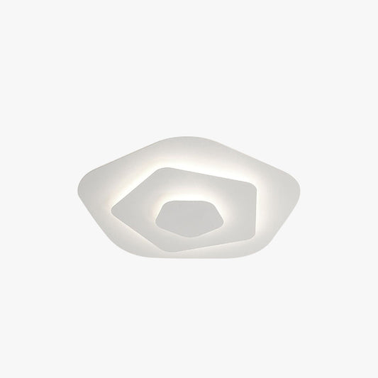 Alvera: Lámpara de techo LED redonda moderna en blanco – para salón y dormitorio