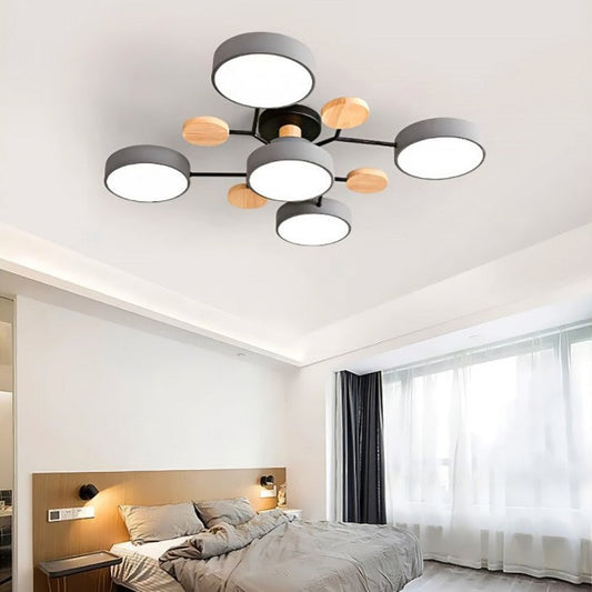 AstroLicht: Lámpara de techo LED moderna con diseño orgánico y discos de luz redondos