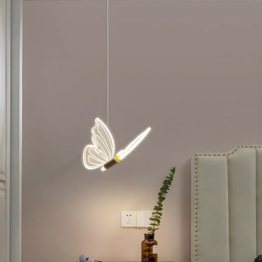 AuriFlair: Lámpara colgante Mariposa – Luz de diseño elegante para sala de estar y habitación infantil