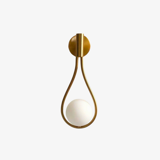 AuriLune: Lámpara de pared de diseño con esfera de vidrio – Elegante lámpara de pared en estilo moderno