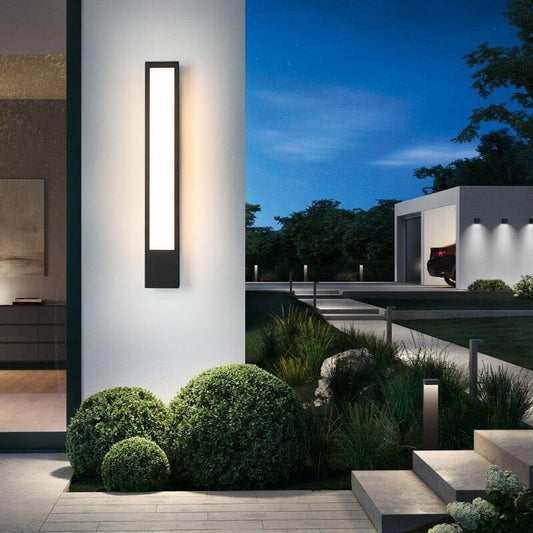 AuroBeam: Lámpara de pared LED exterior moderna – Elegante y resistente a la intemperie para la entrada