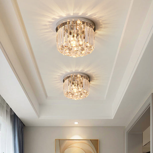 AuroraKristall: Lámpara de techo moderna de cristal 2 llamas – elegante y decorativa para salas de estar y comedores