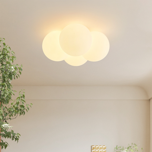 AuroraWolke: Lámpara de techo LED moderna escandinava – elegante y acogedora para áreas de estar y comedor