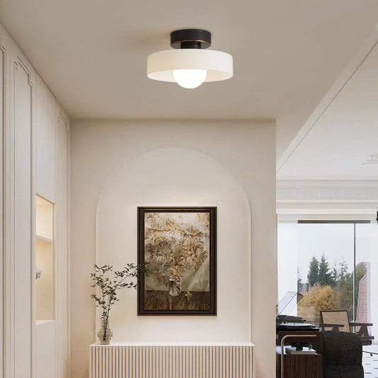 BauLumi: Lámpara de techo Bauhaus de vidrio y latón – Elegante lámpara moderna para el salón