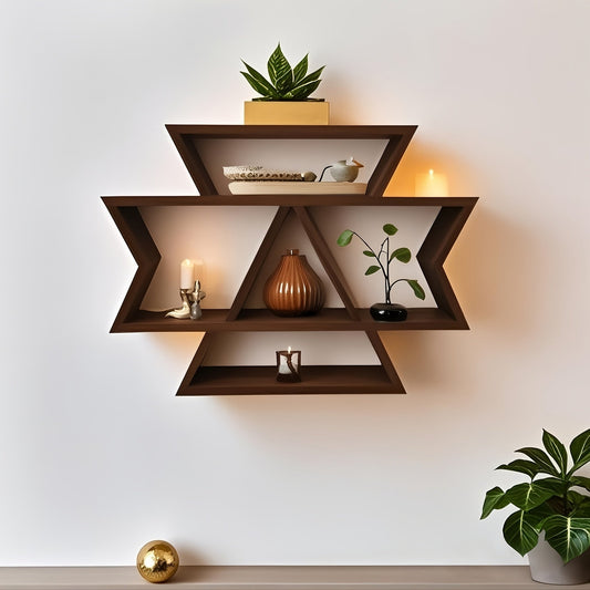 BohoLinie: Estanterías de pared de madera maciza – robustas, decorativas y flotantes en estilo farmhouse para sala de estar y dormitorio