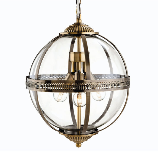 Lámpara Colgante de Linterna Globe Braeden, Bronce Antiguo