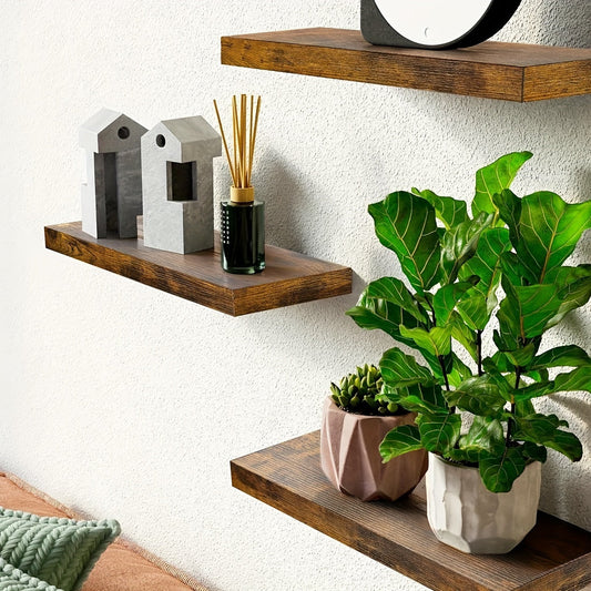 BücherLeben: Estanterías de madera – robustas, de fácil mantenimiento y decorativas con un diseño flotante para dormitorio y oficina