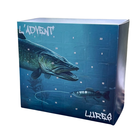 Calendario de Adviento FisherFest™ para pescadores | 24 señuelos premium | Listo para usar | Para agua dulce y salada